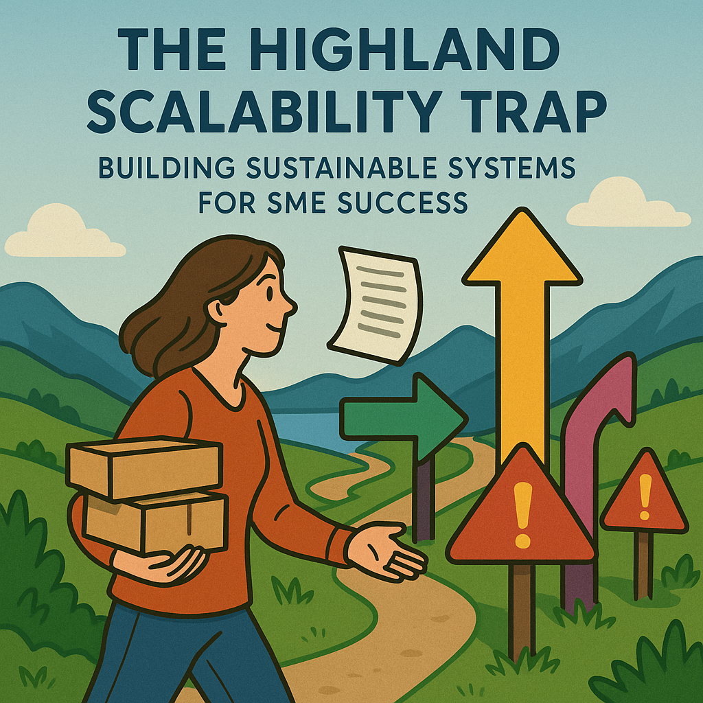 Growing a business in the Highlands is rewarding, but not if you're unprepared. Steering clear of the "scalability trap" can be beneficial. As your company expands, hidden weaknesses may emerge, creating unexpected challenges. Steering clear of the 'scalability trap'—where growth spirals—can lead to genuine, steady progress